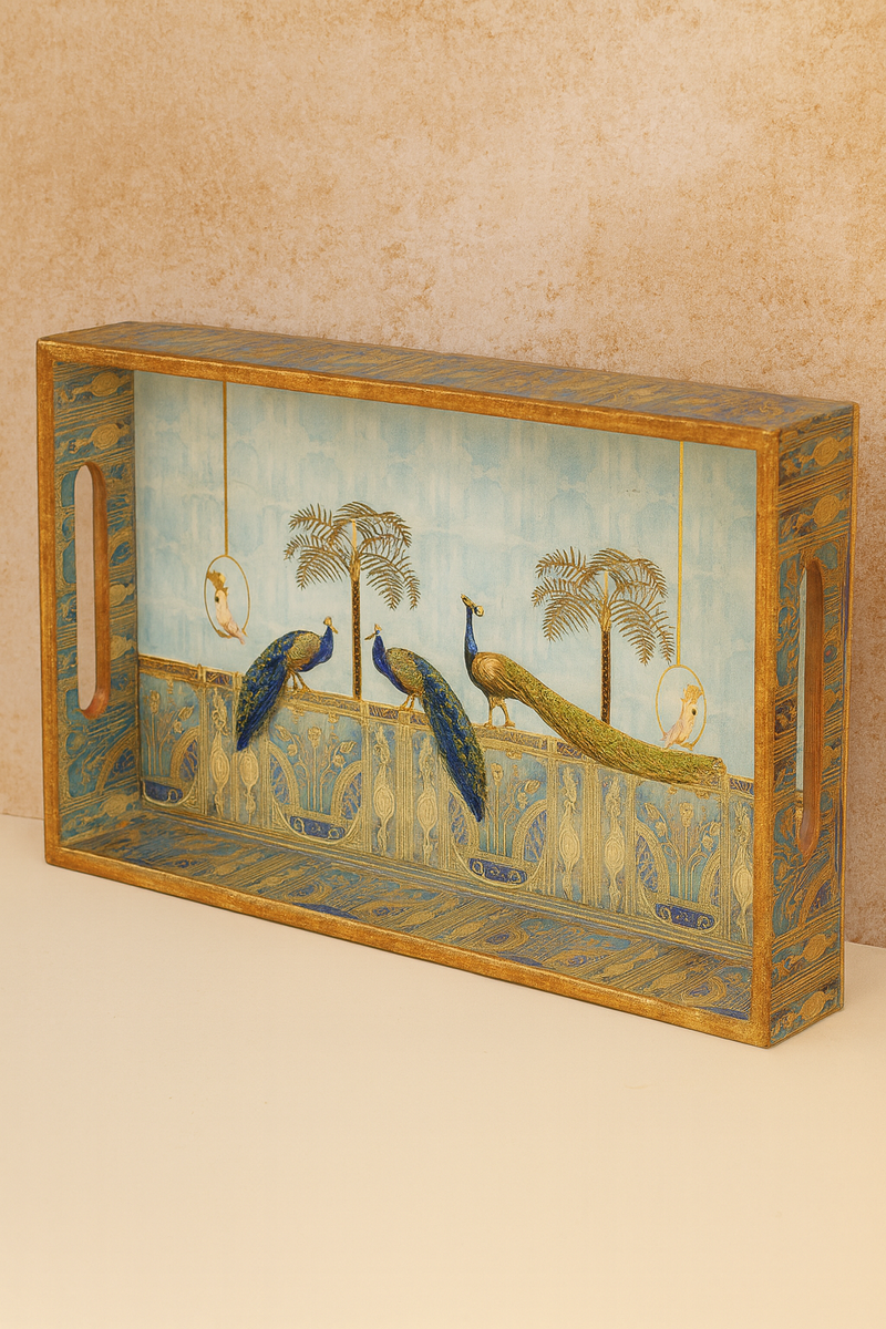 The Royal Peacock Heritage Tray Set – Set of 3