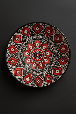 Royale Elegance – Red Mandala Bowl Set (4 Pieces)