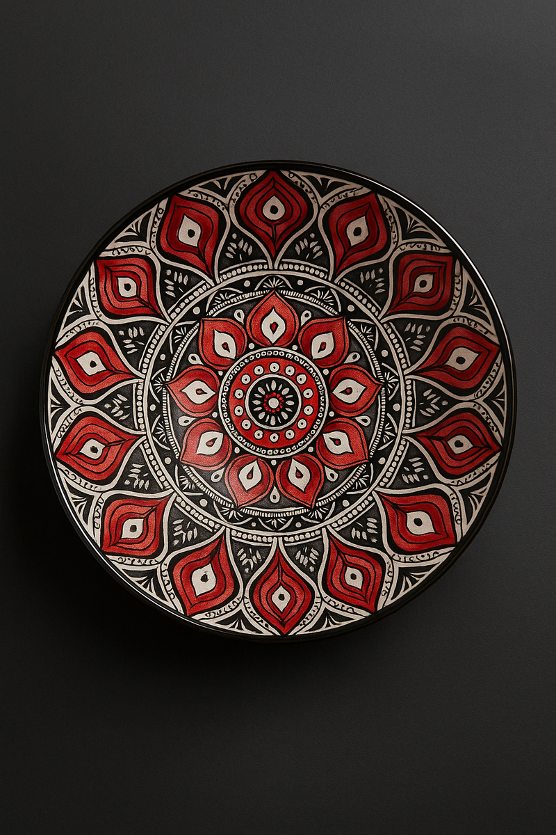 Royale Elegance – Red Mandala Bowl Set (4 Pieces)