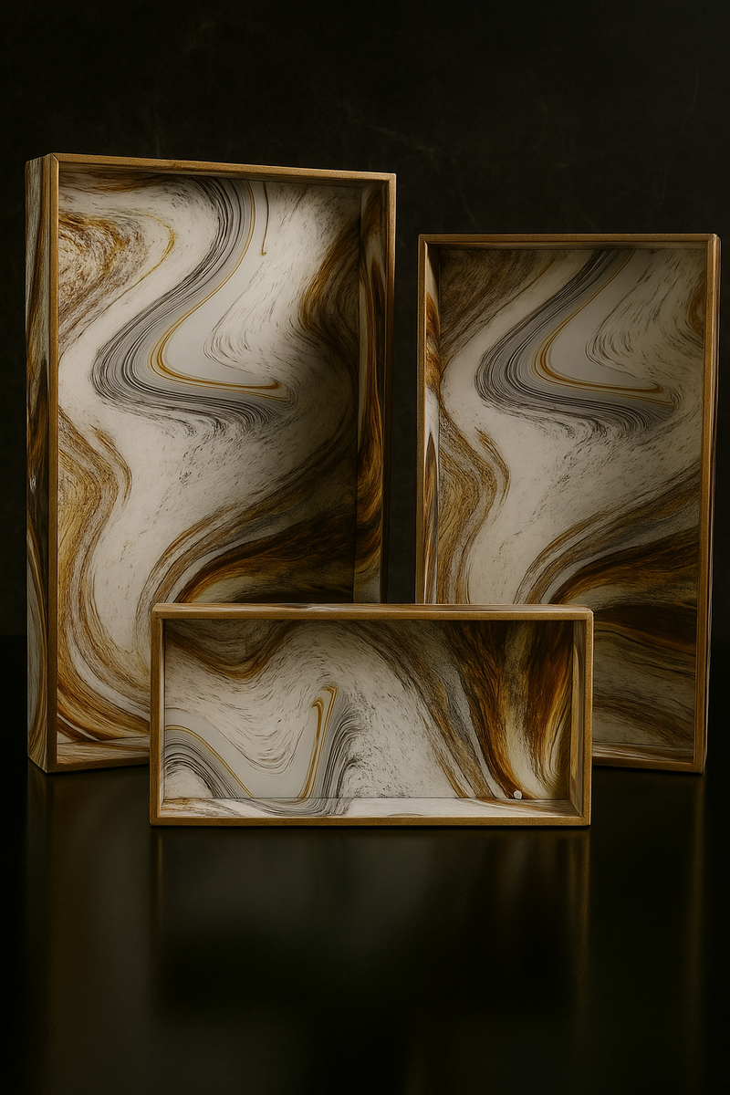 Marbella Aura Tray Set – Set of 3