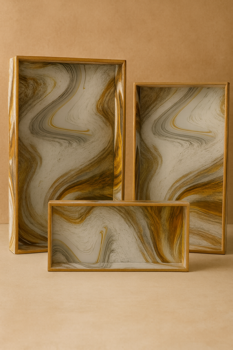 Marbella Aura Tray Set – Set of 3