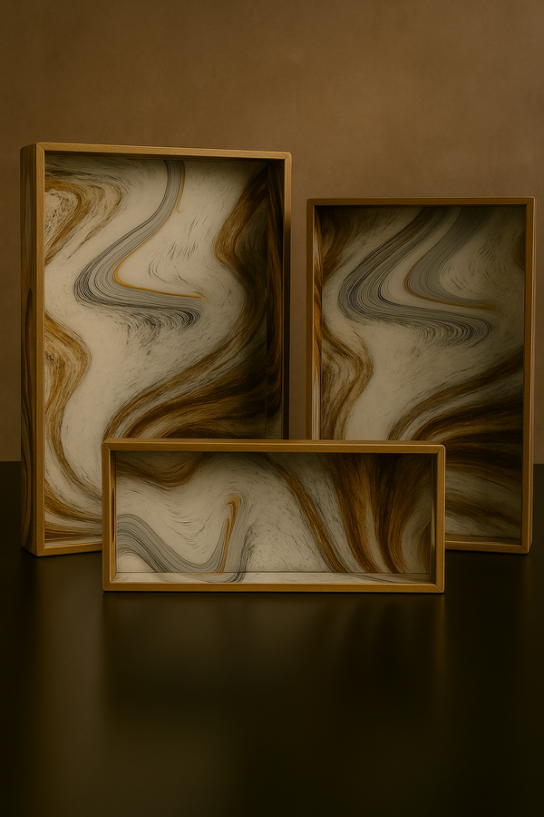 Marbella Aura Tray Set – Set of 3