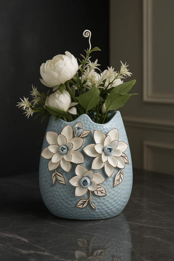 Elysian Bloom Ceramic Vase