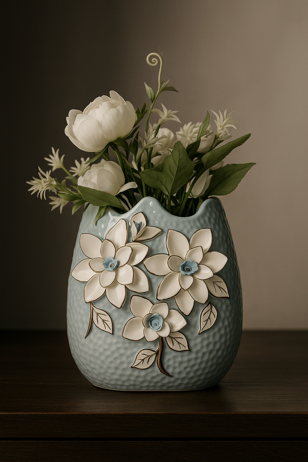 Elysian Bloom Ceramic Vase