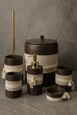 Rustic Elegance 5-Piece Bathroom Accessory Set