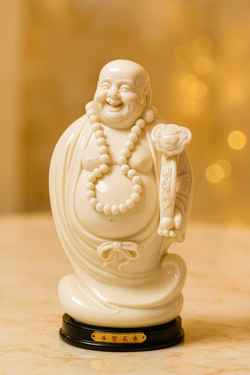 Serene Smiles™ Premium Laughing Buddha Idol