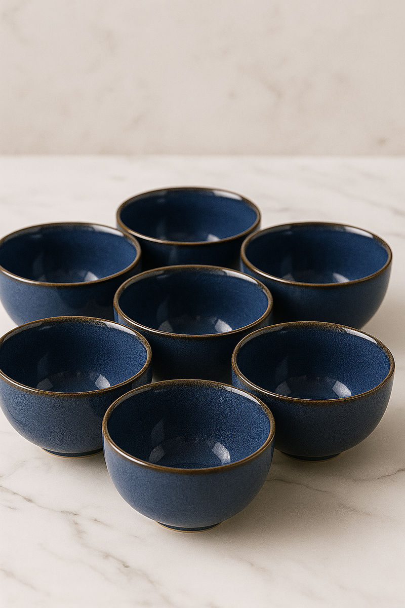 AzureStone Ceramic Bowl Set – 6 Pc