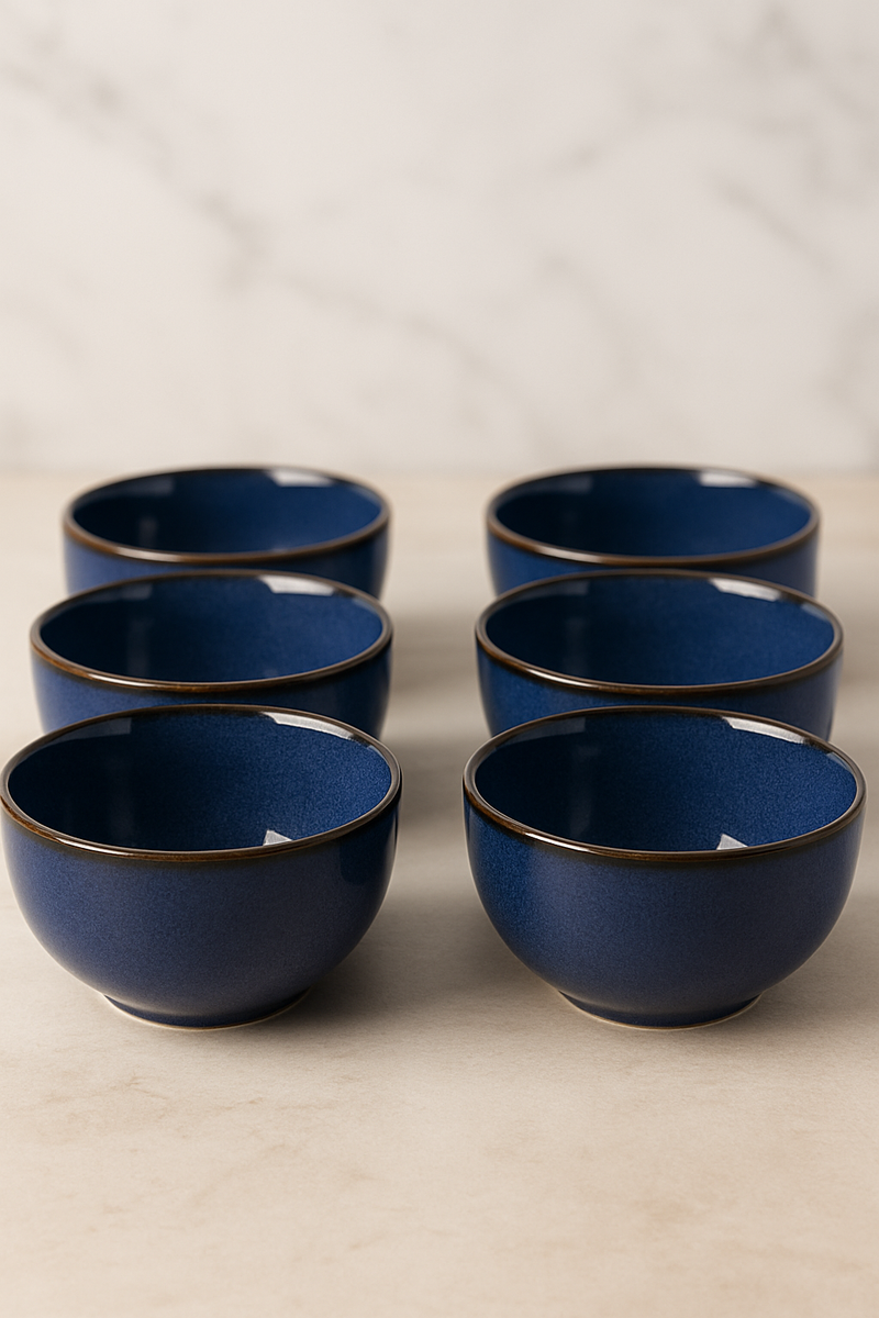 AzureStone Ceramic Bowl Set – 6 Pc