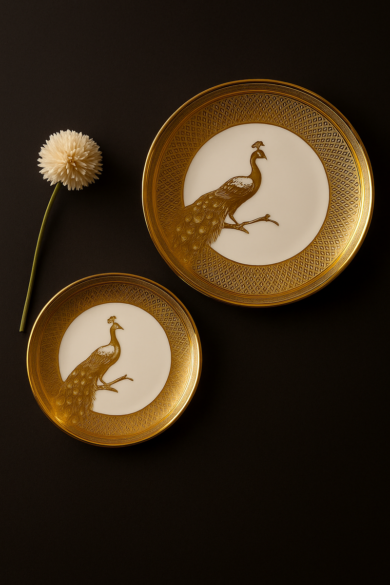 Peacock Royale – Gold Plated Set (Set of 2)
