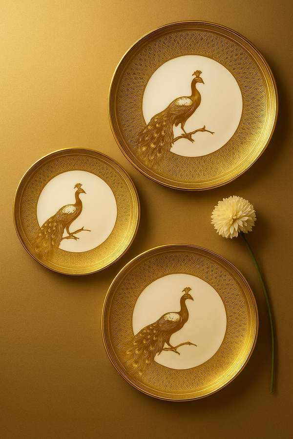 Peacock Royale – Gold Plated Set (Set of 2)